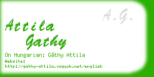 attila gathy business card